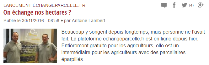 echange parcelle agricole