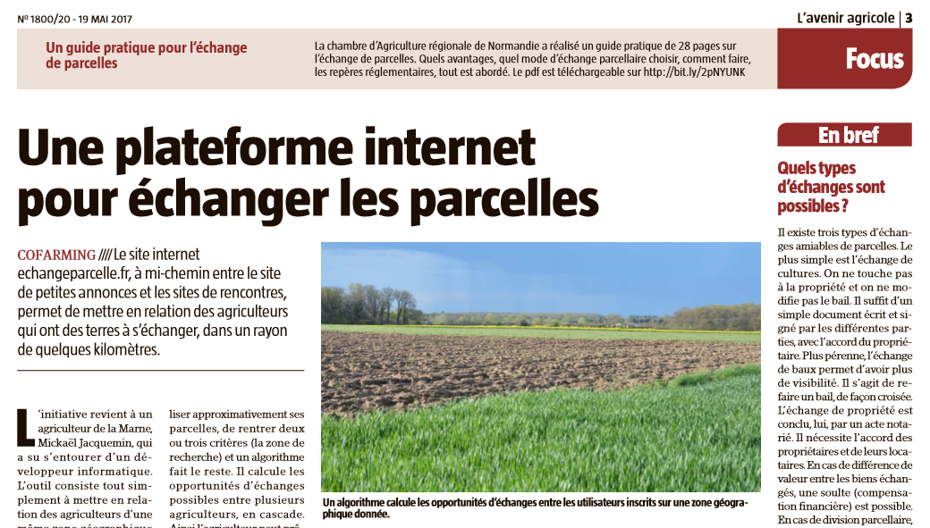 echange parcelle agricole