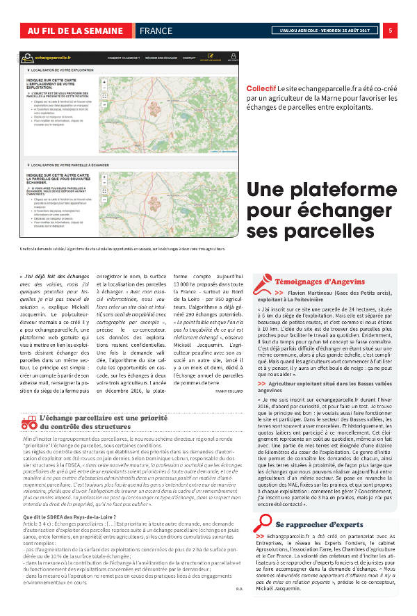 echange parcelle agricole