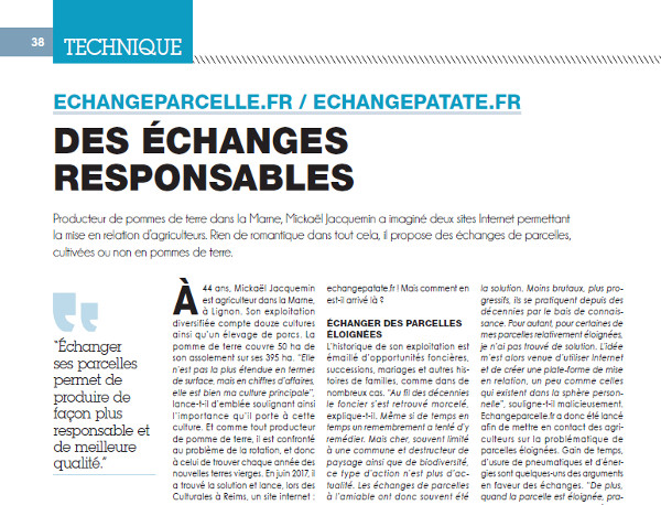 echange parcelle agricole