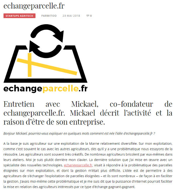 echange parcelle agricole